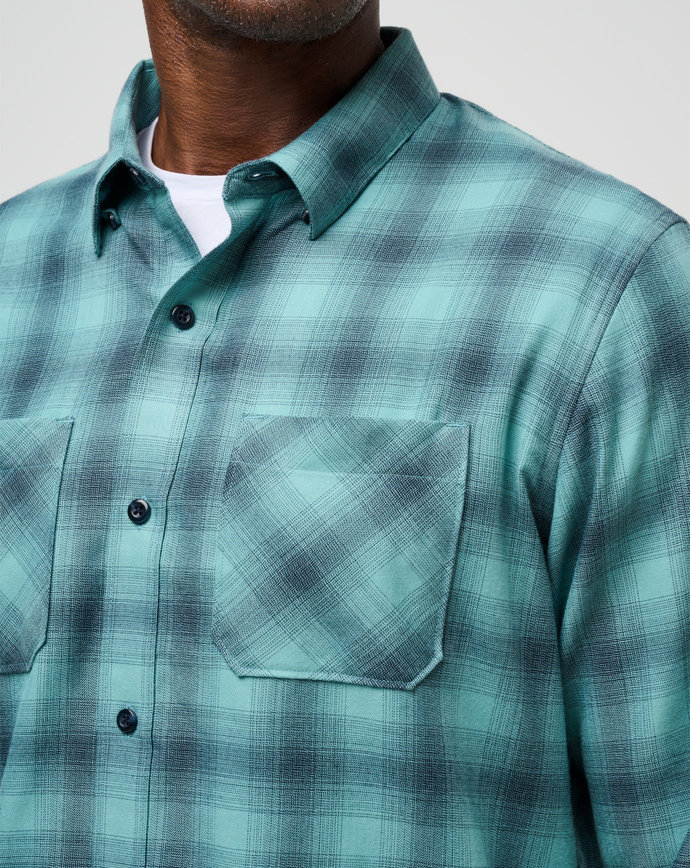 Cloud Flannel Plaid Button-Up - Travis Mathew
