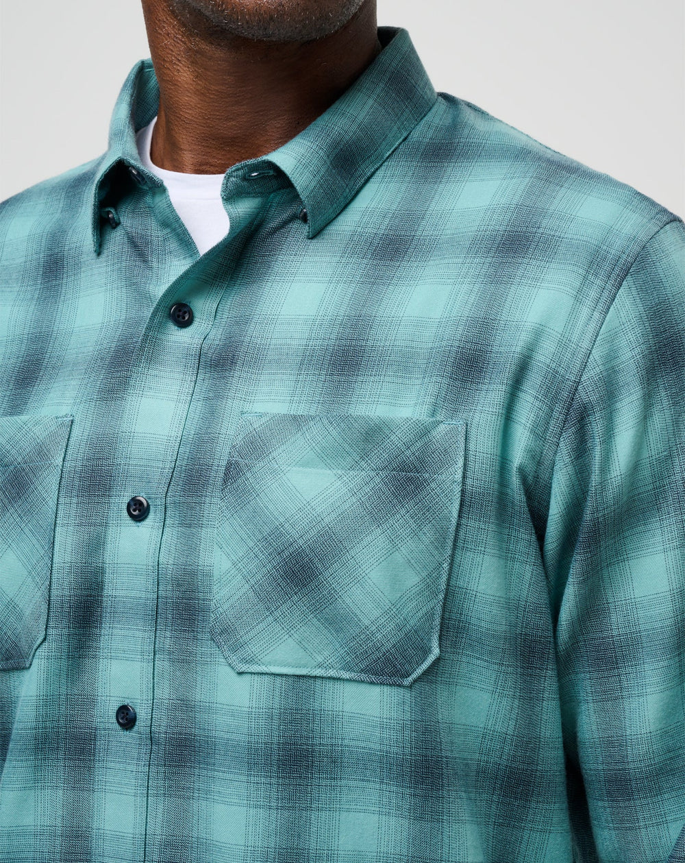 Cloud Flannel Plaid Button-Up - Travis Mathew