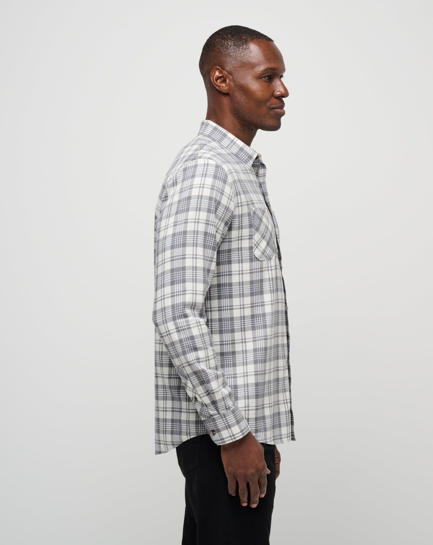Cloud Flannel Plaid Button-Up - Travis Mathew