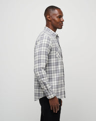 Cloud Flannel Plaid Button-Up - Travis Mathew