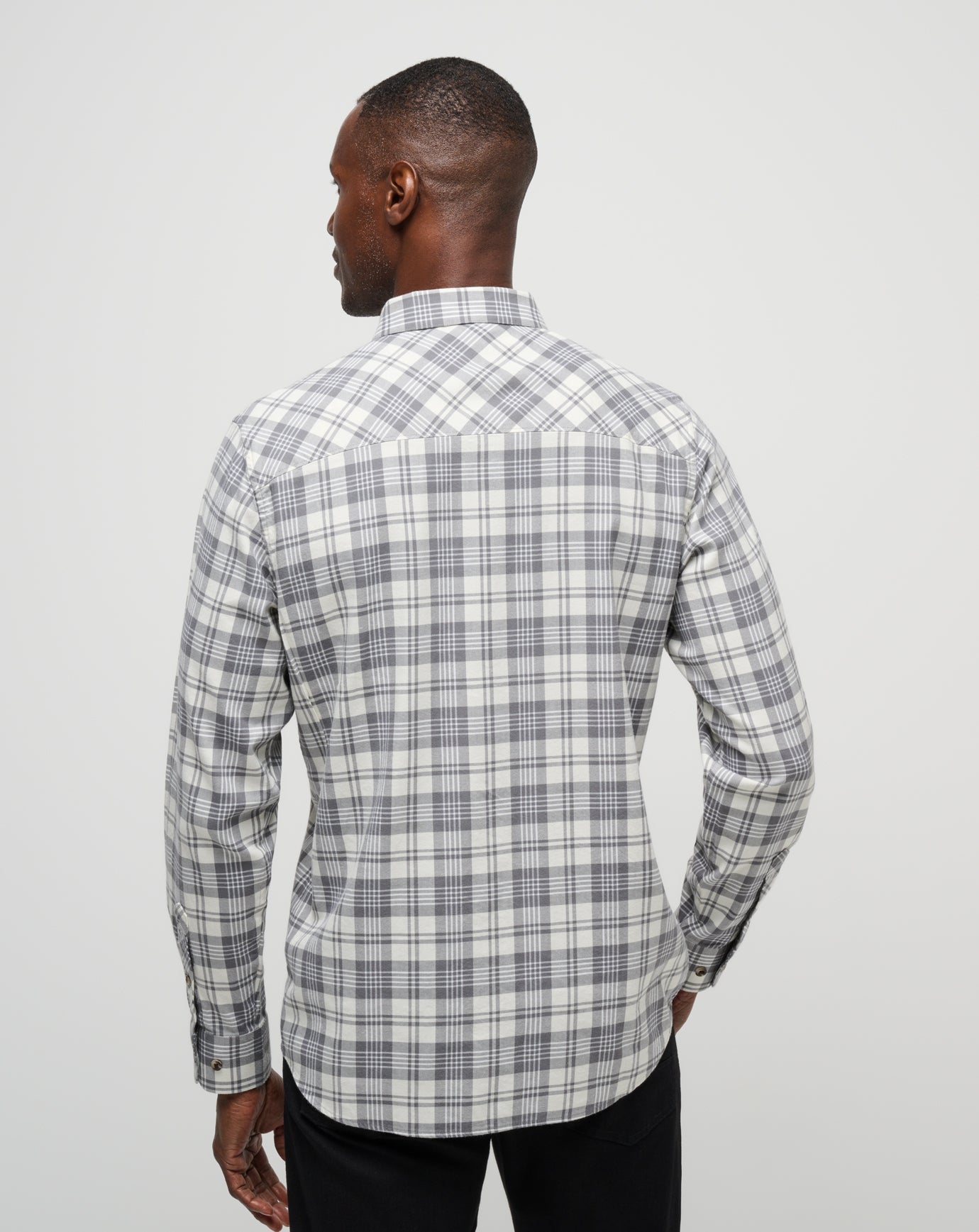 Cloud Flannel Plaid Button-Up - Travis Mathew