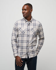 Cloud Flannel Plaid Button-Up - Travis Mathew