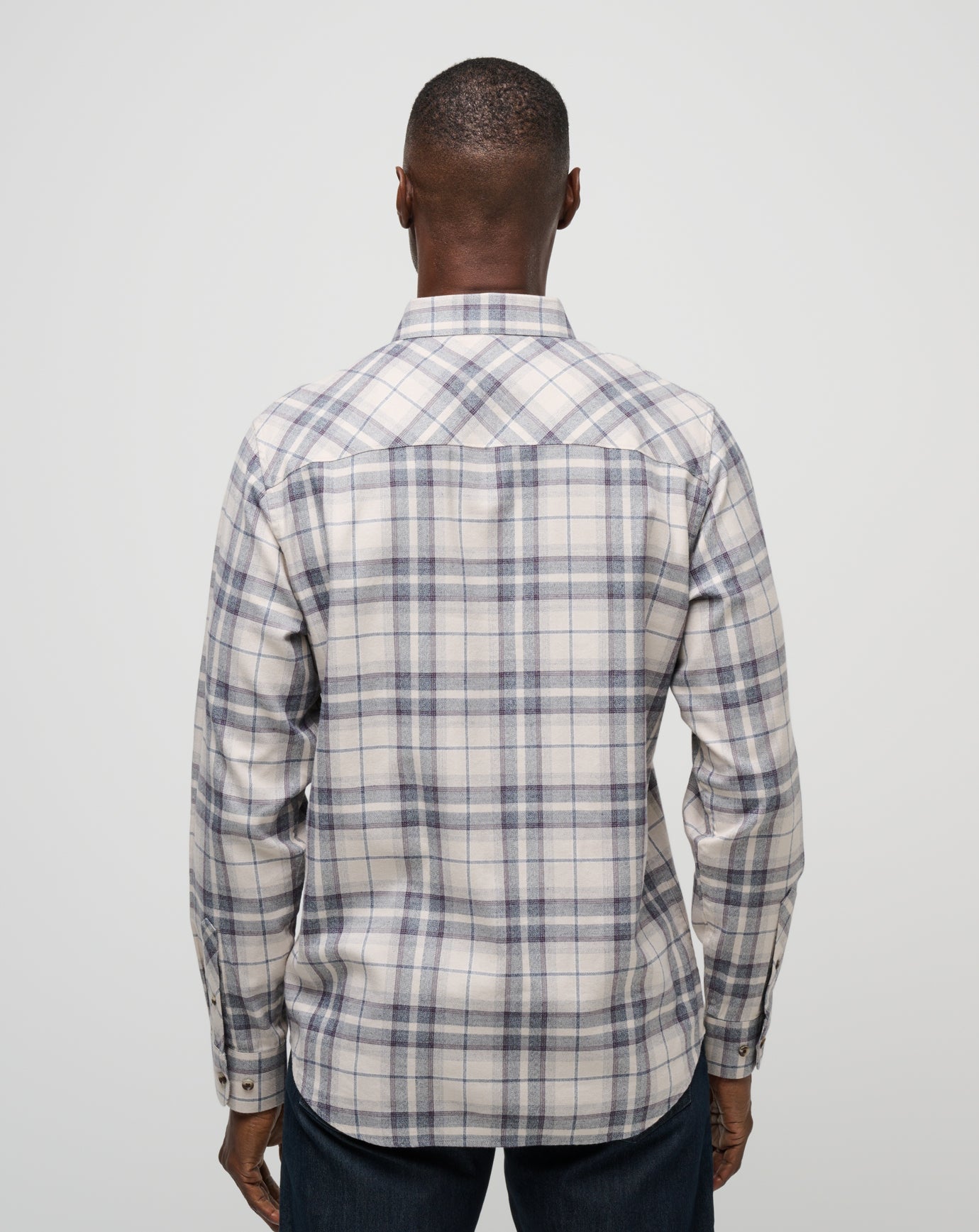 Cloud Flannel Plaid Button-Up - Travis Mathew