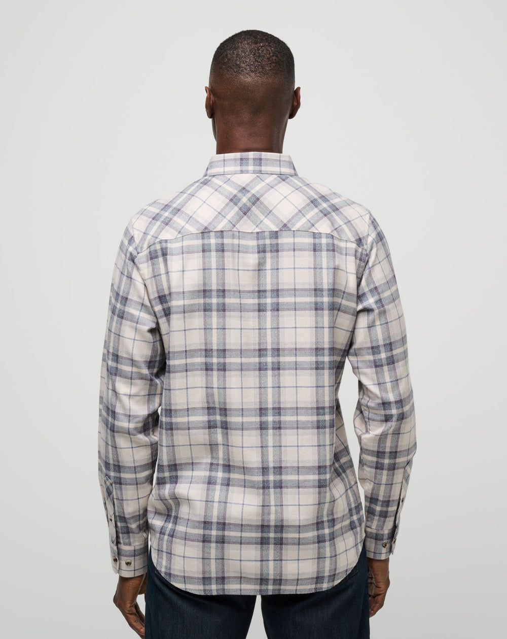 Cloud Flannel Plaid Button-Up - Travis Mathew