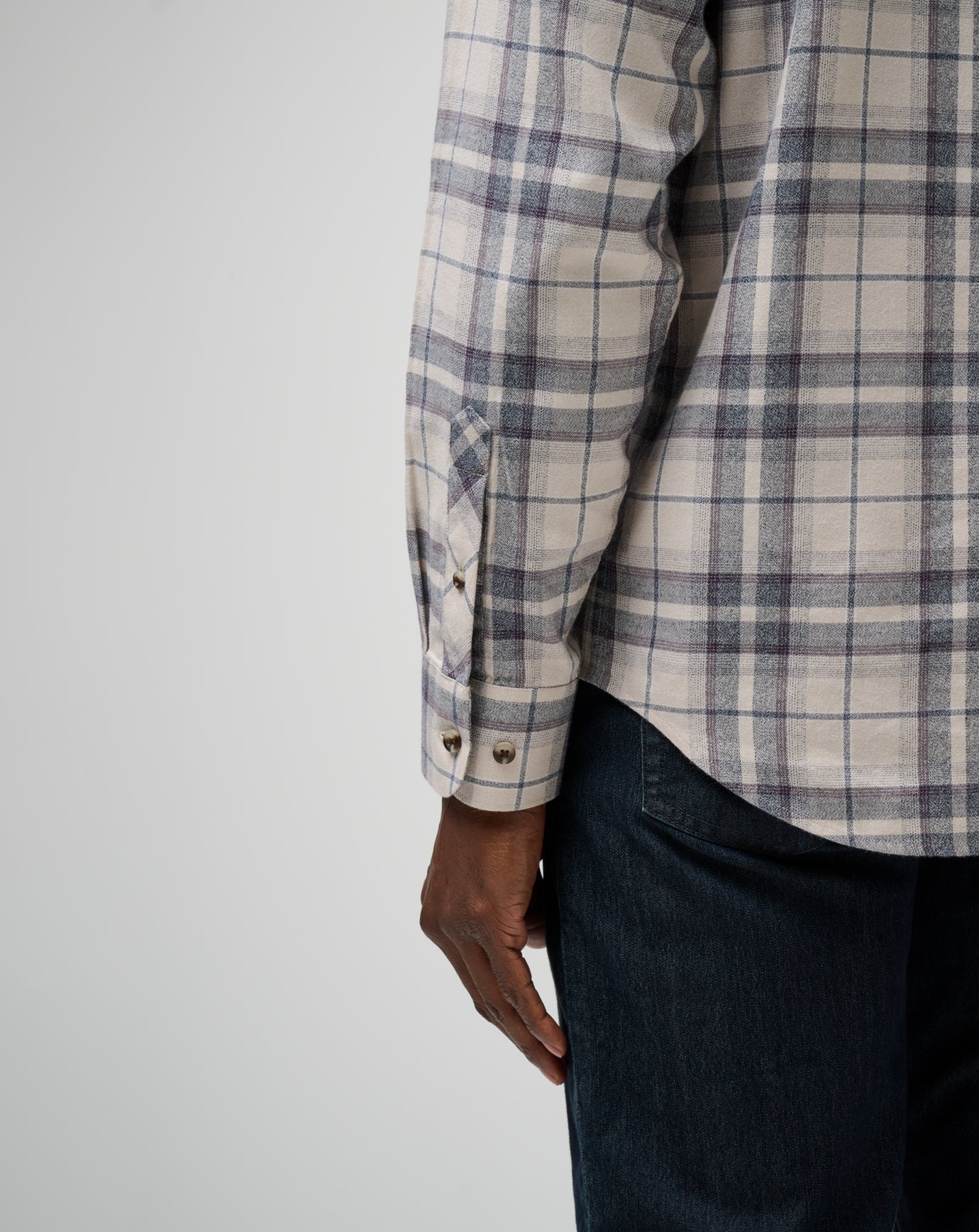 Cloud Flannel Plaid Button-Up - Travis Mathew