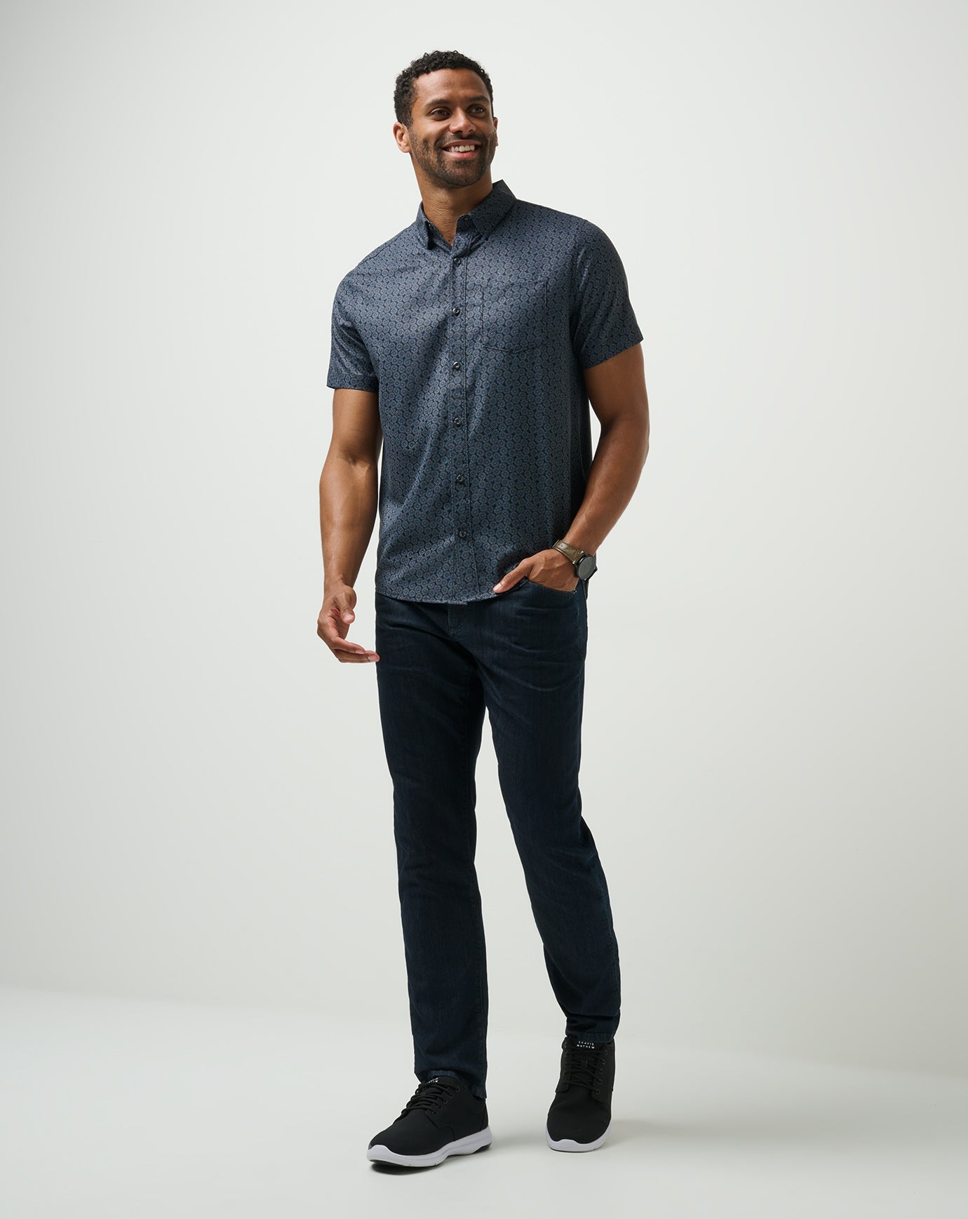 Techwoven Country Mile Button-Up - Travis Mathew