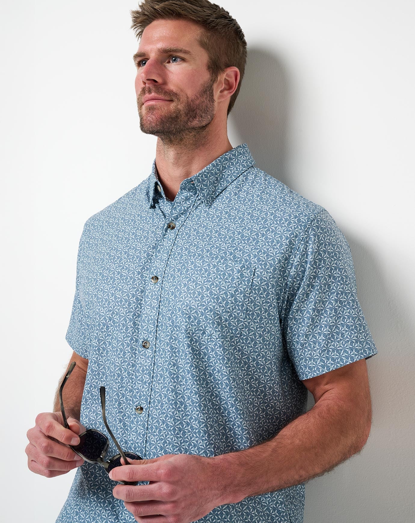 Techwoven Country Mile Button-Up - Travis Mathew