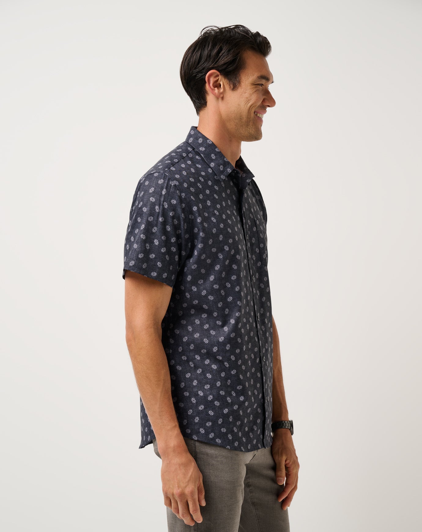 Techwoven Grey Wind Button-Up - Travis Mathew