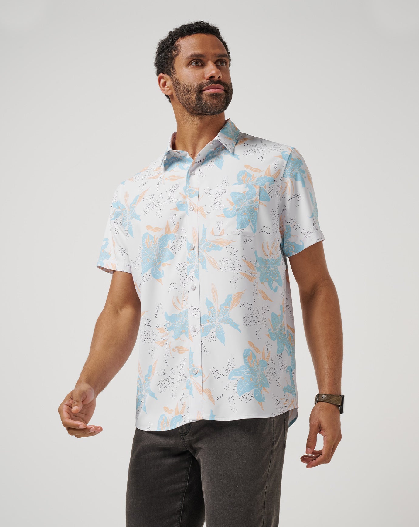 Techwoven Board Battle Button-Up - Travis Mathew