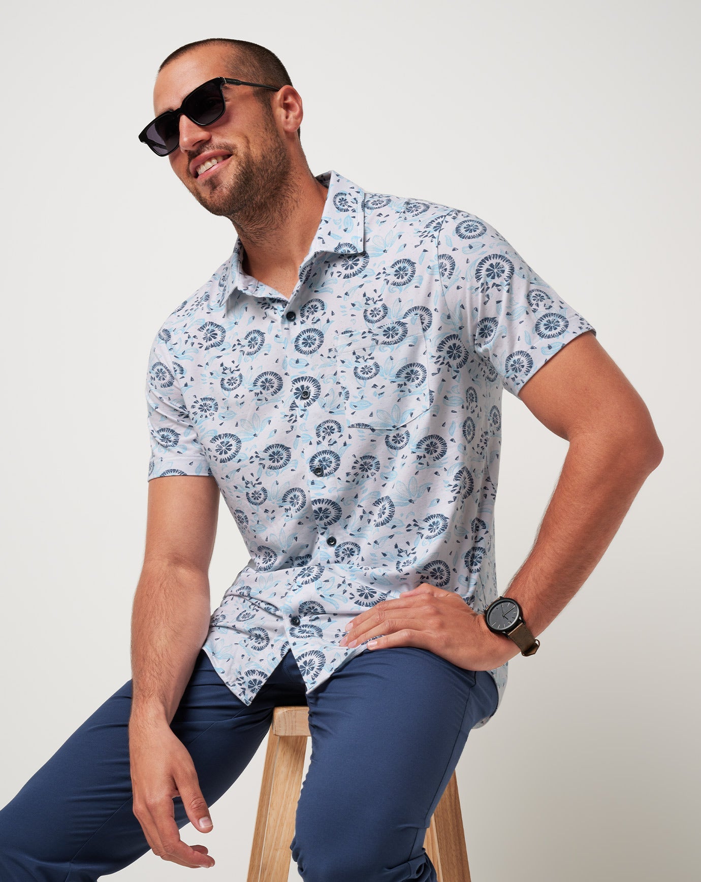 Knit Flourish Button-Up - Travis Mathew