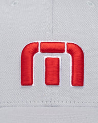 Red White Iconic Snapback Hat - Travis Mathew