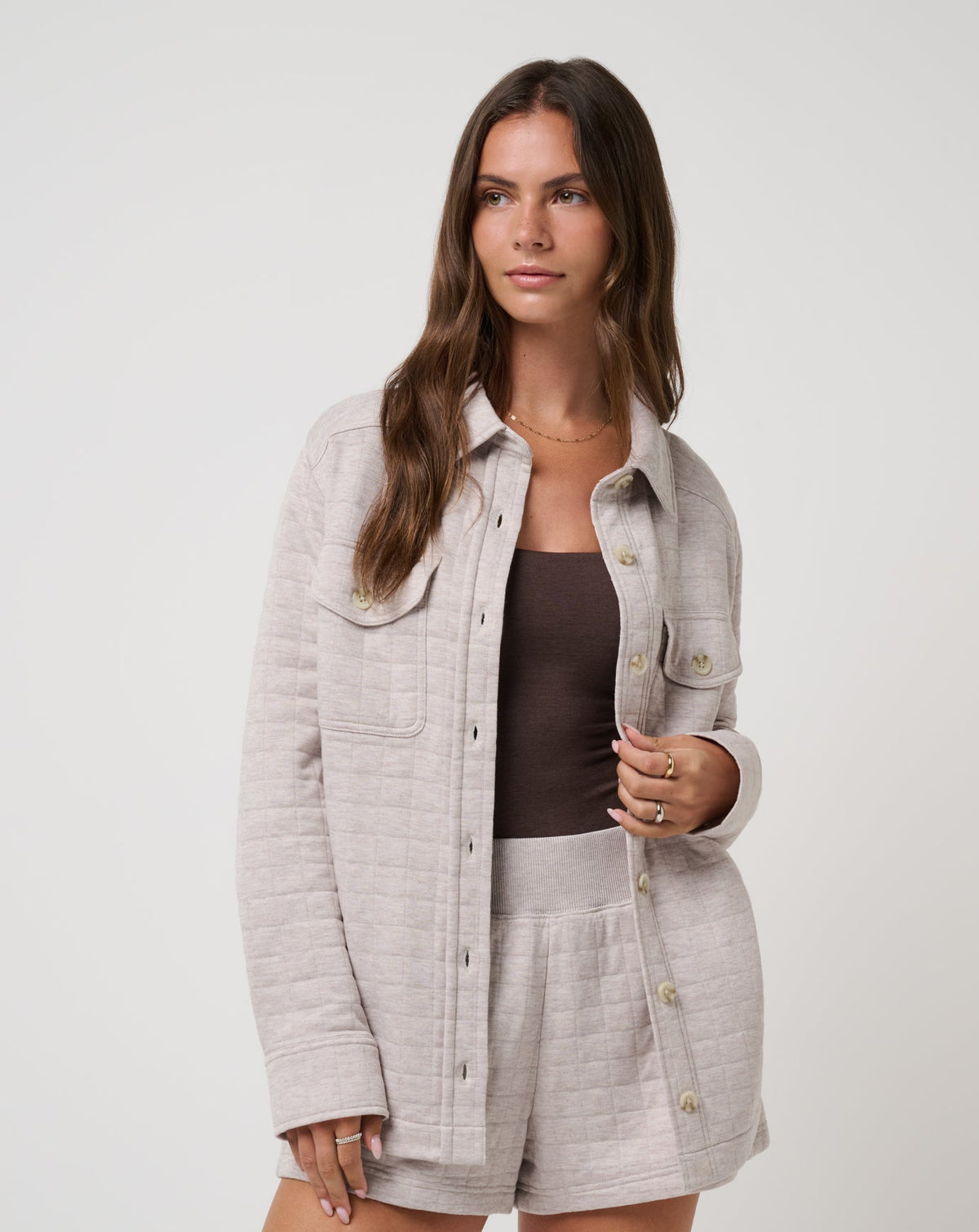 Cloud Coastal Quilted Shacket - Travis Mathew