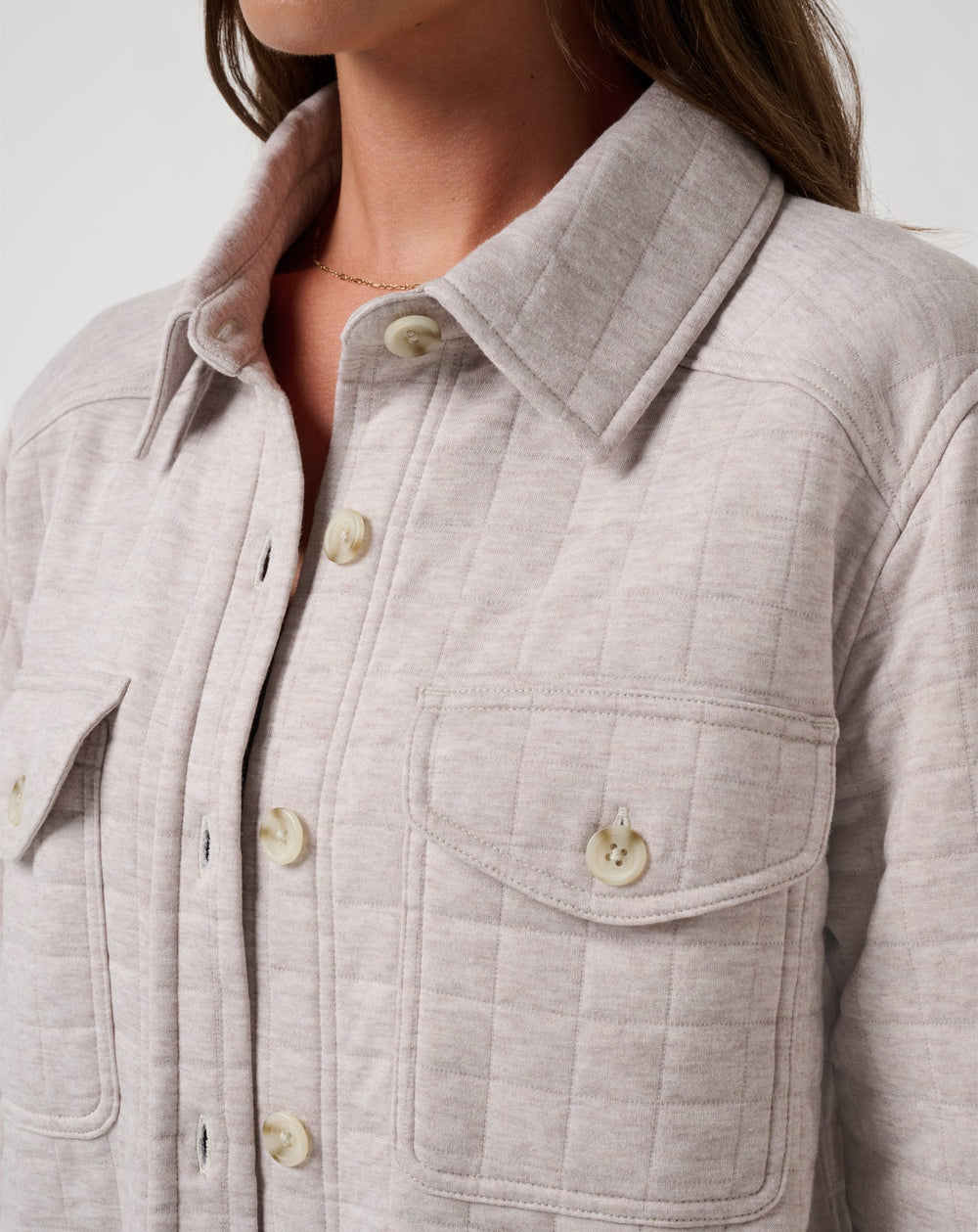 Cloud Coastal Quilted Shacket - Travis Mathew