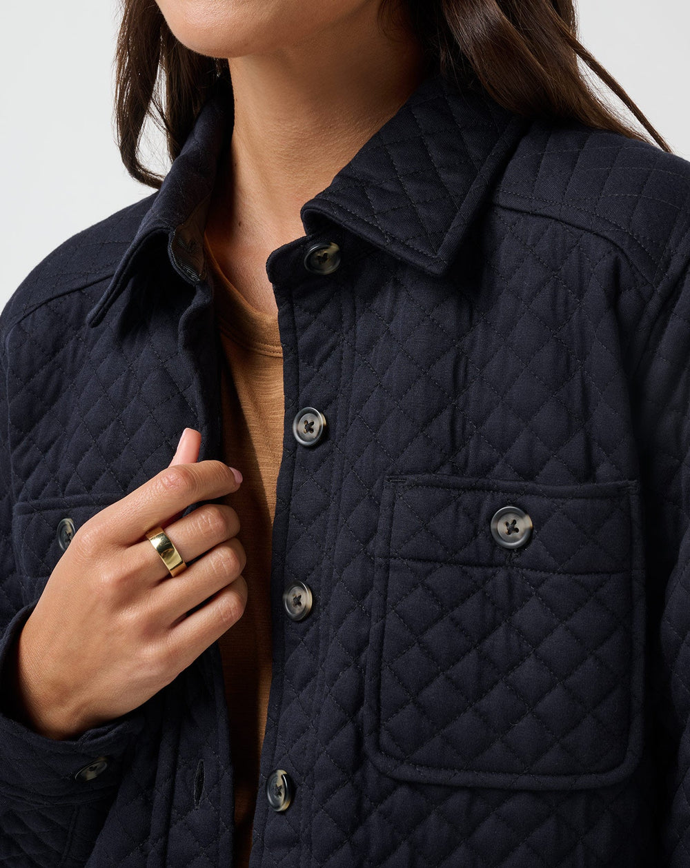 Diamond Quilted Shacket - Travis Mathew