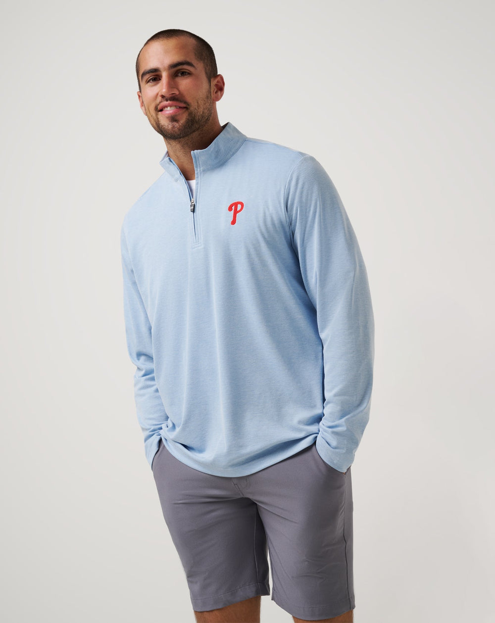 Philadelphia Phillies Time To Tailgate Quarter Zip - Travis Mathew