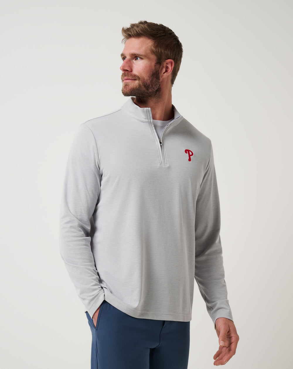 Philadelphia Phillies Time To Tailgate Quarter Zip - Travis Mathew