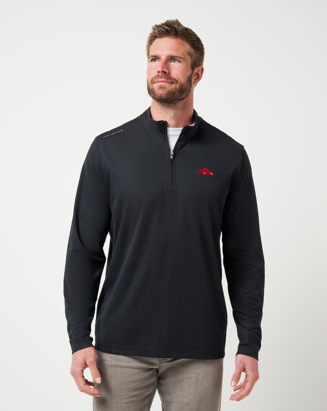 Arkansas Time To Tailgate Quarter Zip - Travis Mathew