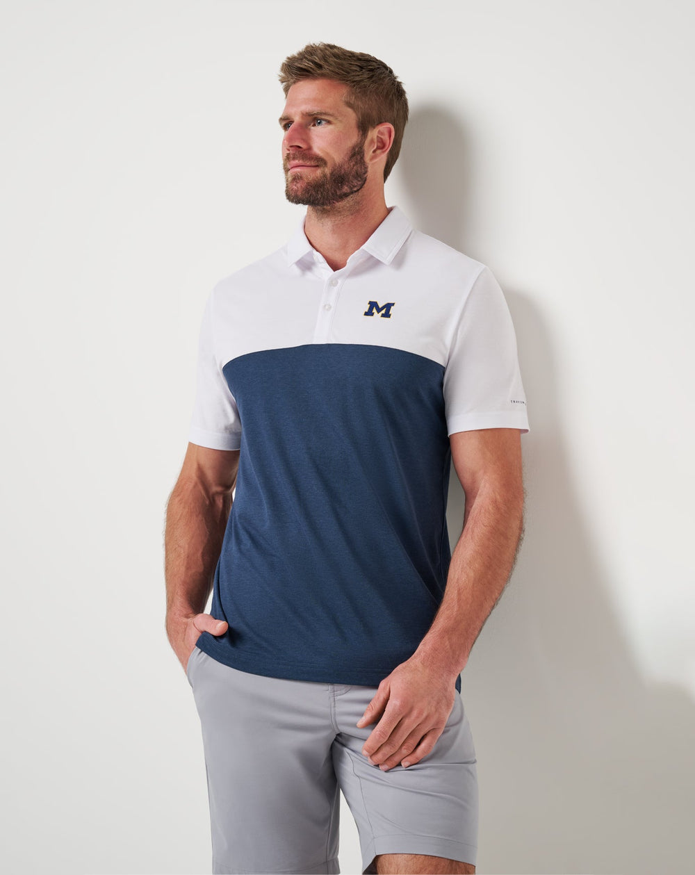 Michigan Drop Back Polo - Travis Mathew