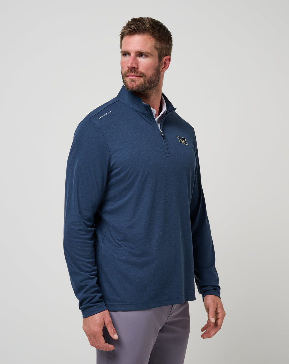 Michigan Time To Tailgate Quarter Zip - Travis Mathew