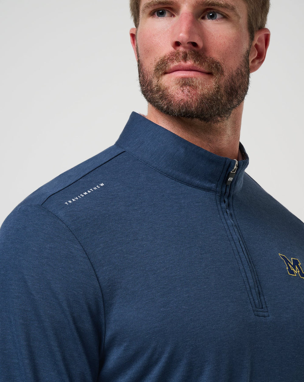 Michigan Time To Tailgate Quarter Zip - Travis Mathew
